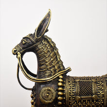 Load image into Gallery viewer, Bastar Art | Detailed Dhokra art Horse | Tribal Handicraft | BA008