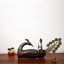 Load image into Gallery viewer, Bastar Art | Dhokra Peacock Boat | Tribal Handicraft | BA009