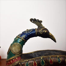 Load image into Gallery viewer, Bastar Art | Dhokra Peacock Boat | Tribal Handicraft | BA009