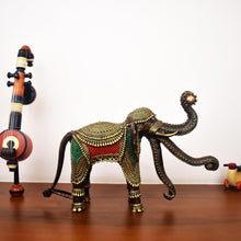 Load image into Gallery viewer, Elephant (Airawat) Dhokra Art | Tribal Handicraft | Home decor | Bastar Art | BA010