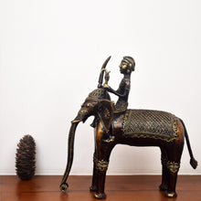 Load image into Gallery viewer, Bastar Art | Elephant with rider | Tribal Handicraft | Home decor | BA018