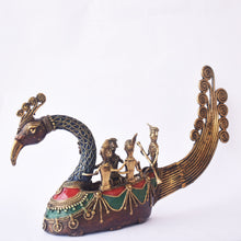 Load image into Gallery viewer, Bastar Art | Dhokra Peacock Boat | Tribal Handicraft | BA017