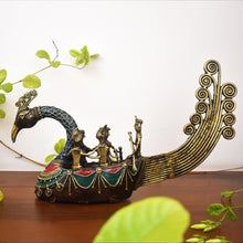 Load image into Gallery viewer, Bastar Art | Dhokra Peacock Boat | Tribal Handicraft | BA017