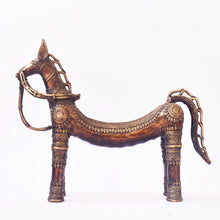 Load image into Gallery viewer, Bastar Art | Bell Metal Detailed Horse | Tribal Handicraft | BA023