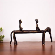 Load image into Gallery viewer, Bastar Art | Elephant with two riders | Tribal Handicraft | Home decor | BA030