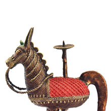 Load image into Gallery viewer, Bastar Art | Horse Candle Stand | Tribal Handicraft | BA038