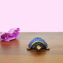 Load image into Gallery viewer, Turtle Dhokra Art Blue | Tribal Handicraft | Home decor | Bastar Art | BA041