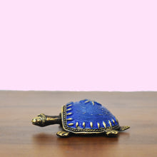Load image into Gallery viewer, Turtle Dhokra Art Blue | Tribal Handicraft | Home decor | Bastar Art | BA041