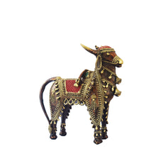 Load image into Gallery viewer, Kamdhenu Cow | Dhokra Art | Tribal Handicraft | Home decor | Bastar Art | BA046