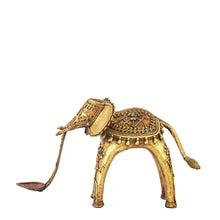 Load image into Gallery viewer, Elephant Candle | Dhokra Art | Tribal Handicraft | Home decor | Bastar Art | BA050