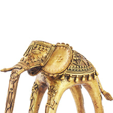 Load image into Gallery viewer, Elephant Candle | Dhokra Art | Tribal Handicraft | Home decor | Bastar Art | BA050