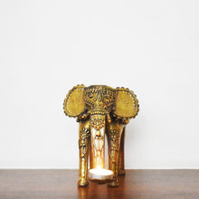 Load image into Gallery viewer, Elephant Candle | Dhokra Art | Tribal Handicraft | Home decor | Bastar Art | BA050