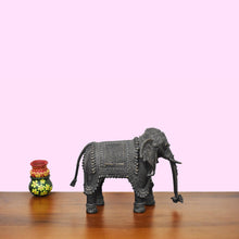 Load image into Gallery viewer, Elephant | Dhokra Art | Tribal Handicraft | Home decor | Bastar Art | BA051