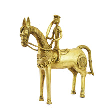 Load image into Gallery viewer, Horse Rider Dhokra Art | Tribal Handicraft | Home decor | Bastar Art | BA053
