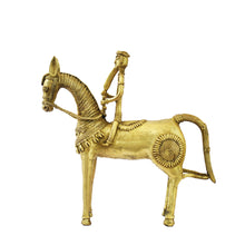 Load image into Gallery viewer, Horse Rider Dhokra Art | Tribal Handicraft | Home decor | Bastar Art | BA053