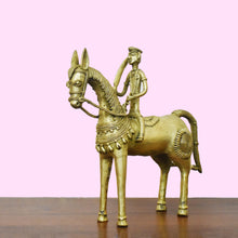 Load image into Gallery viewer, Horse Rider Dhokra Art | Tribal Handicraft | Home decor | Bastar Art | BA053