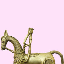 Load image into Gallery viewer, Horse Rider Dhokra Art | Tribal Handicraft | Home decor | Bastar Art | BA053