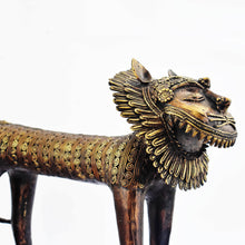 Load image into Gallery viewer, Lion Dhokra Art | Tribal Handicraft | Home decor | Bastar Art |BA059