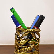 Load image into Gallery viewer, Bastar Art | Brass Pen Stand | Tribal Handicraft | Home decor | BU002