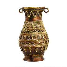 Load image into Gallery viewer, Bastar Art | Beautiful Brass Vase | Tribal Handicraft | Home decor | BU006