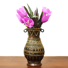 Load image into Gallery viewer, Bastar Art | Beautiful Brass Vase | Tribal Handicraft | Home decor | BU006