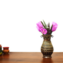 Load image into Gallery viewer, Bastar Art | Beautiful Brass Vase | Tribal Handicraft | Home decor | BU006
