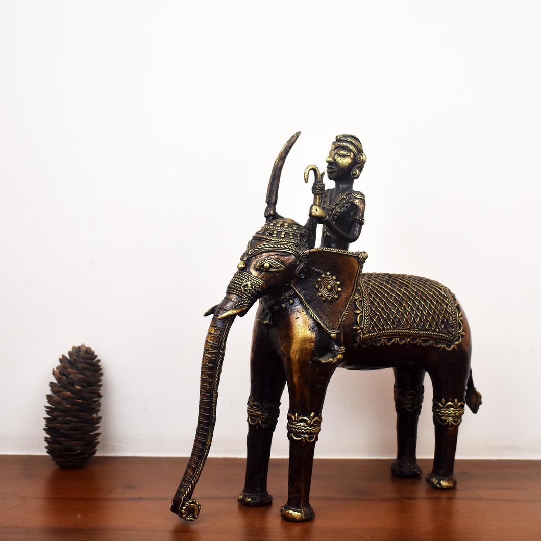 Bastar Art | Elephant with rider | Tribal Handicraft | Home decor | BA018