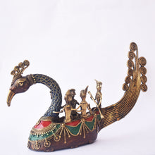 Load image into Gallery viewer, Bastar Art | Dhokra Peacock Boat | Tribal Handicraft | BA017
