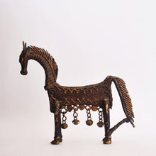 Load image into Gallery viewer, Bastar Art | Bell Metal Decorated Horse | Tribal Handicraft | BA021
