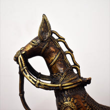Load image into Gallery viewer, Bastar Art | Bell Metal Detailed Horse | Tribal Handicraft | BA023
