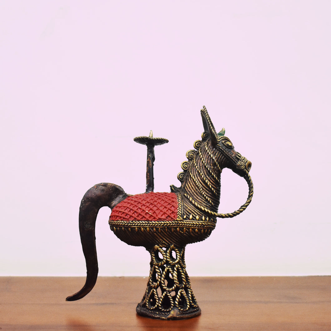 Bastar Art | Horse Candle Stand | Tribal Handicraft | BA038