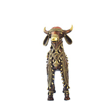 Load image into Gallery viewer, Kamdhenu Cow | Dhokra Art | Tribal Handicraft | Home decor | Bastar Art | BA046
