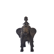 Load image into Gallery viewer, Elephant With Rider | Dhokra Art | Tribal Handicraft | Home decor | Bastar Art | BA048
