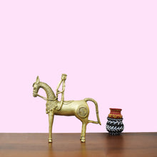 Load image into Gallery viewer, Horse Rider Dhokra Art | Tribal Handicraft | Home decor | Bastar Art | BA053
