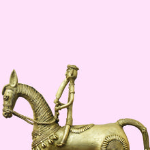 Load image into Gallery viewer, Horse Rider Dhokra Art | Tribal Handicraft | Home decor | Bastar Art | BA053
